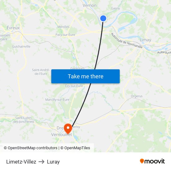 Limetz-Villez to Luray map