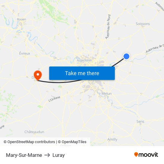 Mary-Sur-Marne to Luray map
