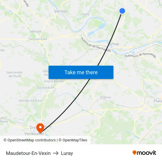 Maudetour-En-Vexin to Luray map