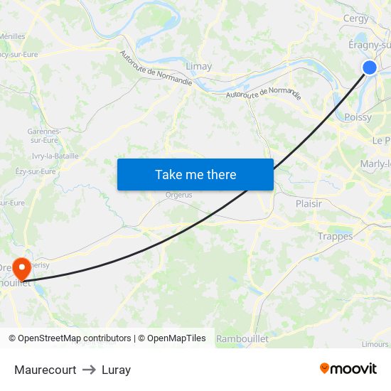Maurecourt to Luray map