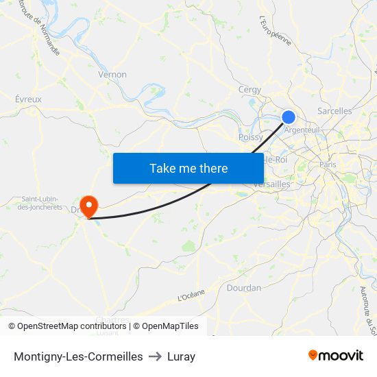 Montigny-Les-Cormeilles to Luray map