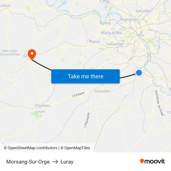 Morsang-Sur-Orge to Luray map