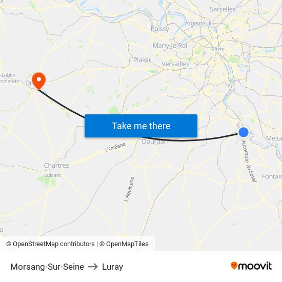 Morsang-Sur-Seine to Luray map