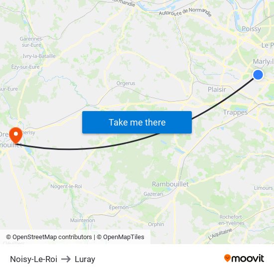 Noisy-Le-Roi to Luray map
