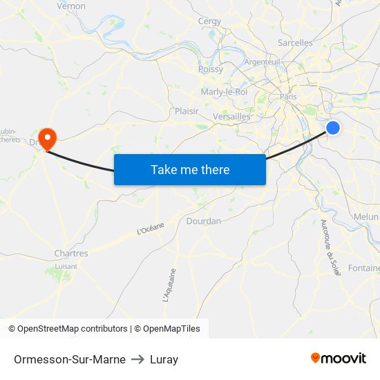 Ormesson-Sur-Marne to Luray map