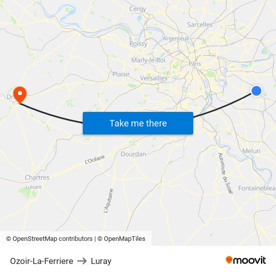 Ozoir-La-Ferriere to Luray map