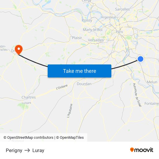 Perigny to Luray map