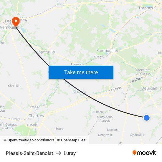 Plessis-Saint-Benoist to Luray map