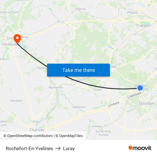 Rochefort-En-Yvelines to Luray map
