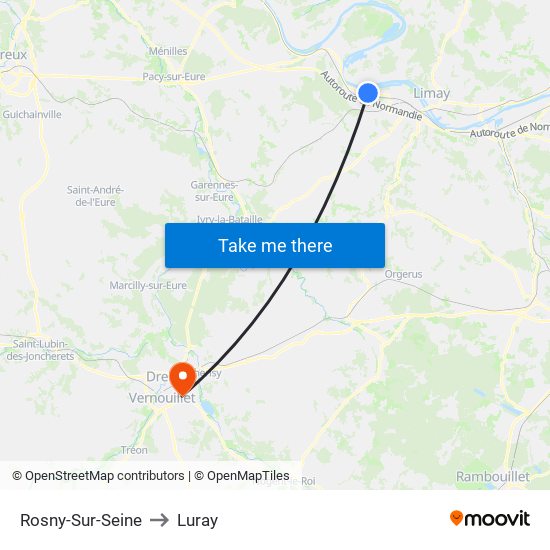 Rosny-Sur-Seine to Luray map
