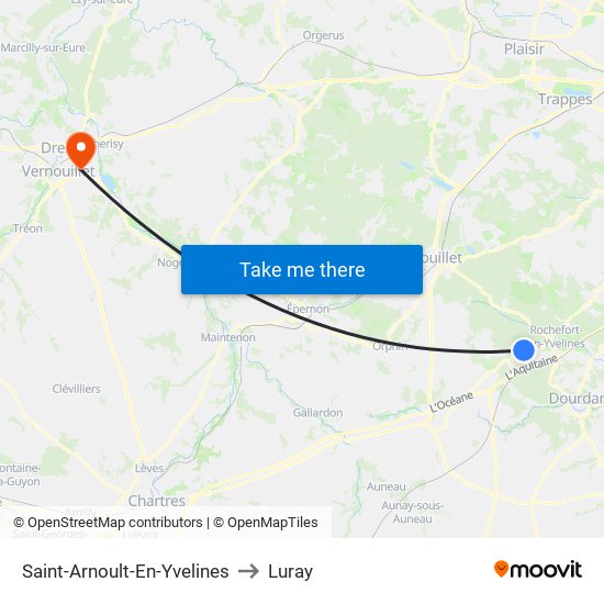 Saint-Arnoult-En-Yvelines to Luray map