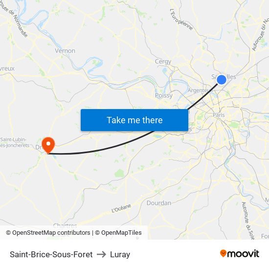Saint-Brice-Sous-Foret to Luray map