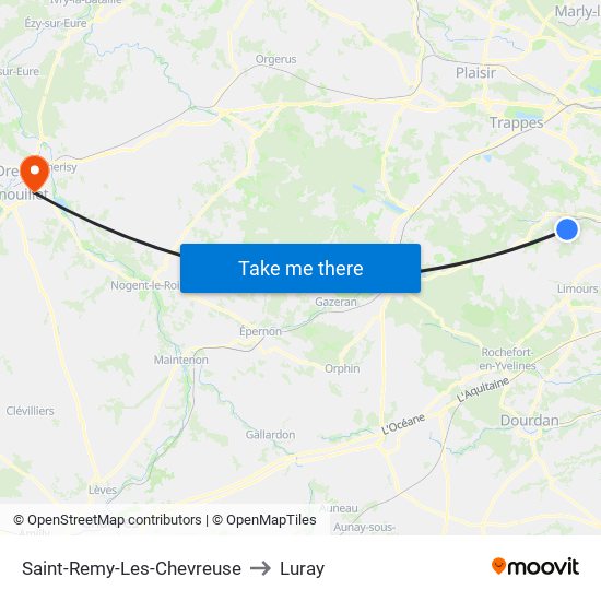 Saint-Remy-Les-Chevreuse to Luray map