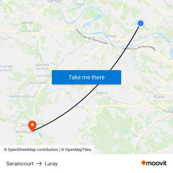 Seraincourt to Luray map