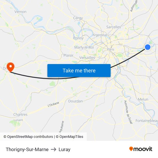 Thorigny-Sur-Marne to Luray map