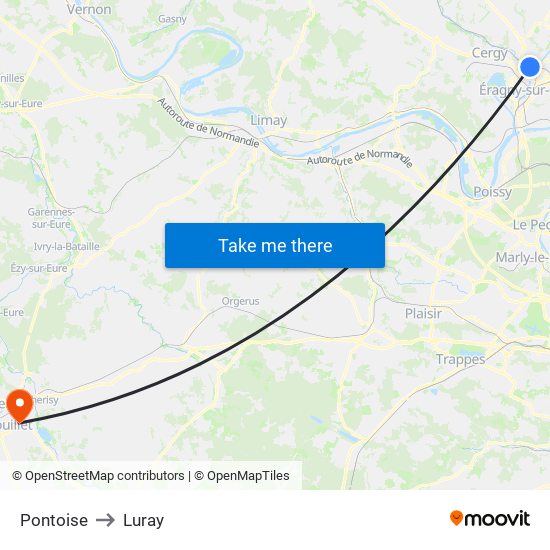 Pontoise to Luray map