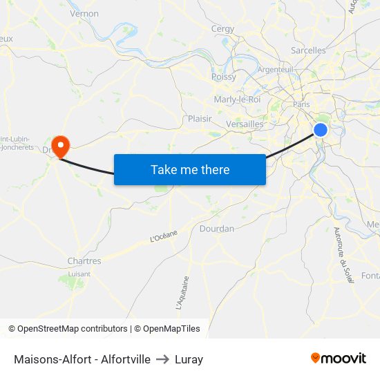 Maisons-Alfort - Alfortville to Luray map