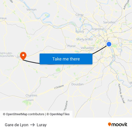 Gare de Lyon to Luray map