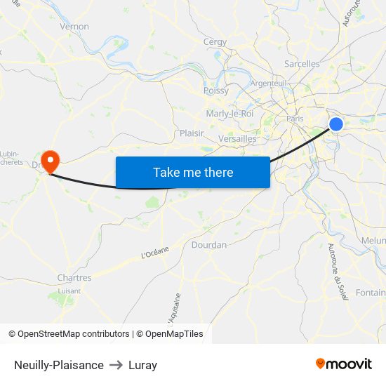 Neuilly-Plaisance to Luray map