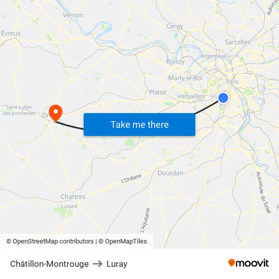 Châtillon-Montrouge to Luray map