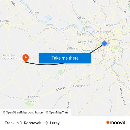 Franklin D. Roosevelt to Luray map