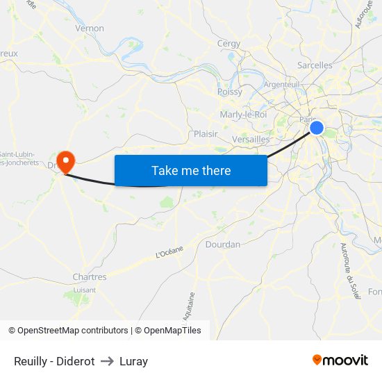 Reuilly - Diderot to Luray map
