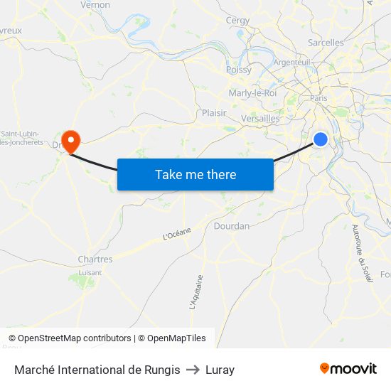 Marché International de Rungis to Luray map