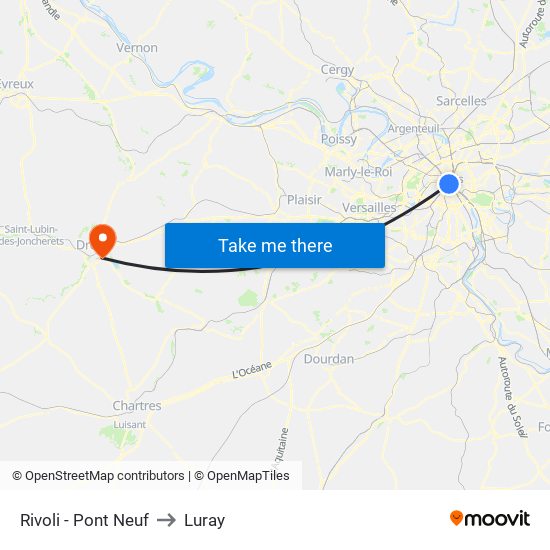 Rivoli - Pont Neuf to Luray map