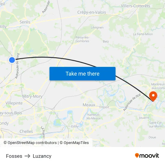 Fosses to Luzancy map