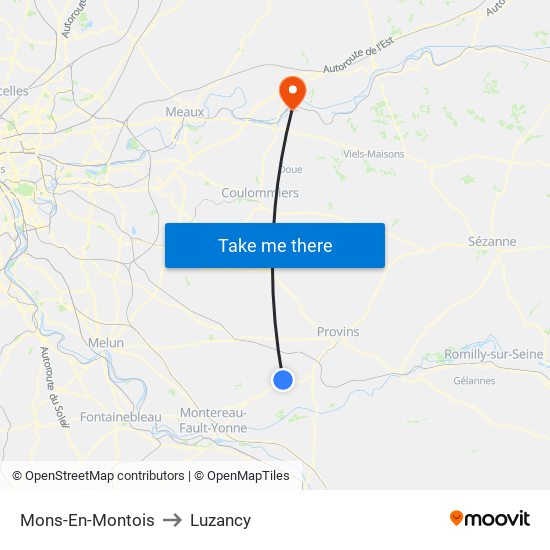 Mons-En-Montois to Luzancy map