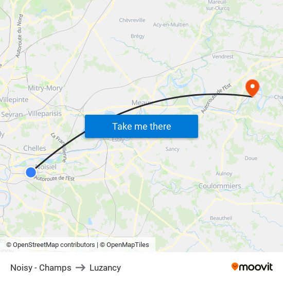 Noisy - Champs to Luzancy map