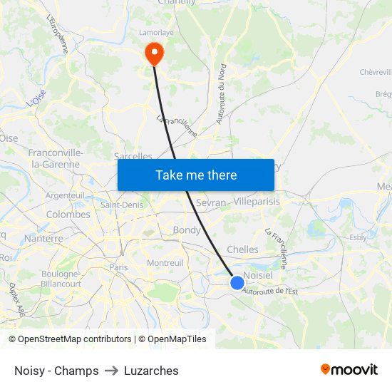 Noisy - Champs to Luzarches map