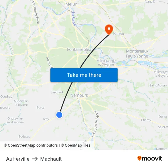 Aufferville to Machault map
