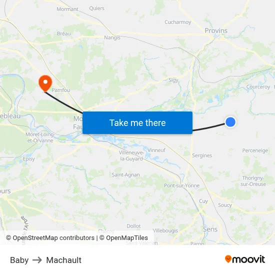 Baby to Machault map
