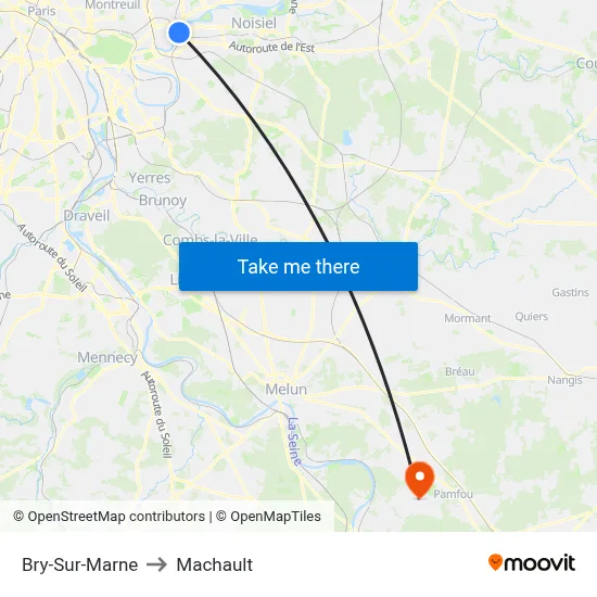 Bry-Sur-Marne to Machault map
