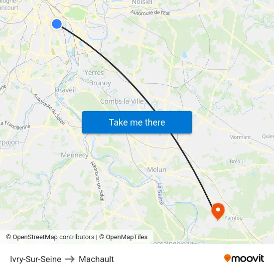 Ivry-Sur-Seine to Machault map