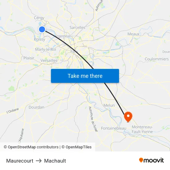 Maurecourt to Machault map