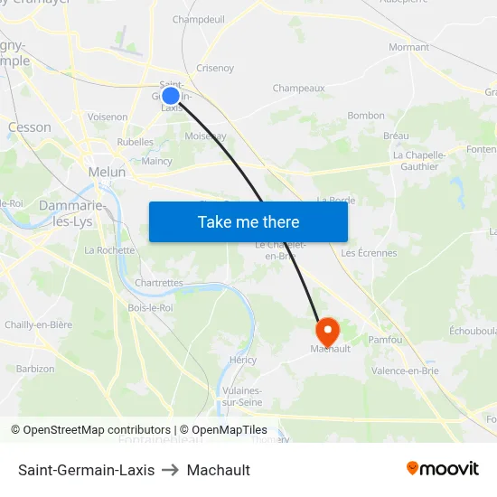 Saint-Germain-Laxis to Machault map