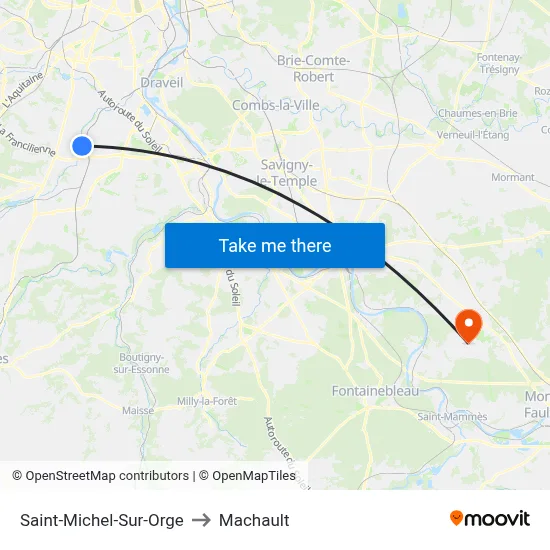 Saint-Michel-Sur-Orge to Machault map