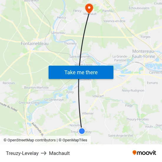 Treuzy-Levelay to Machault map