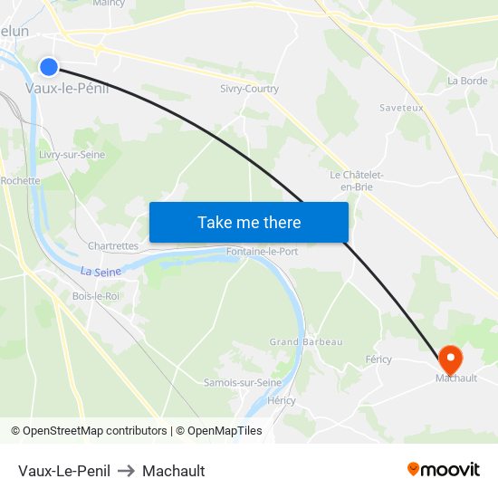 Vaux-Le-Penil to Machault map