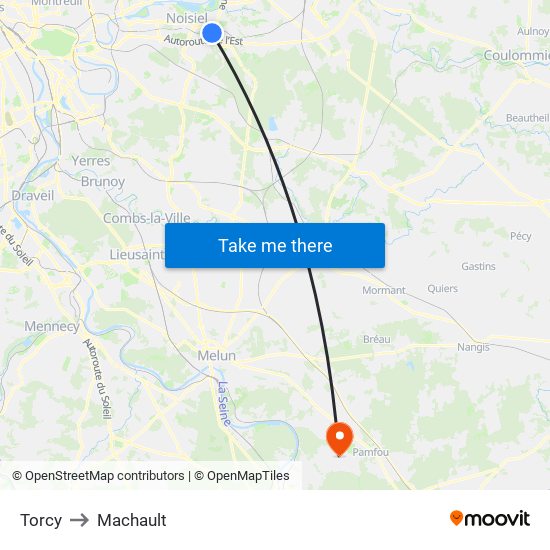 Torcy to Machault map