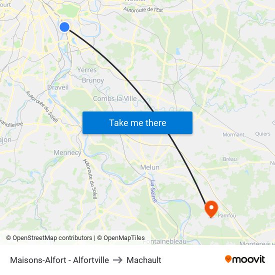 Maisons-Alfort - Alfortville to Machault map