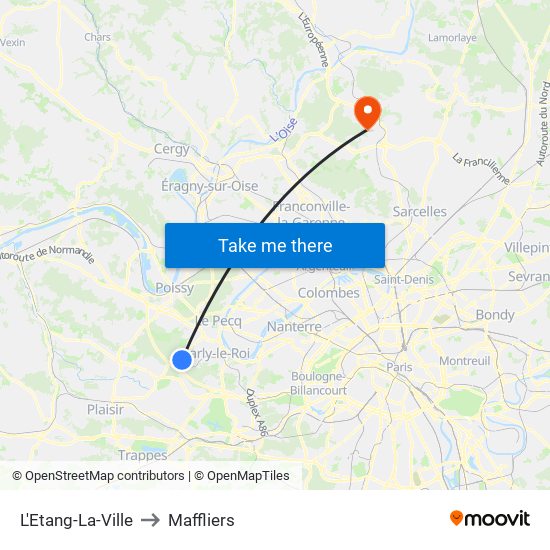 L'Etang-La-Ville to Maffliers map