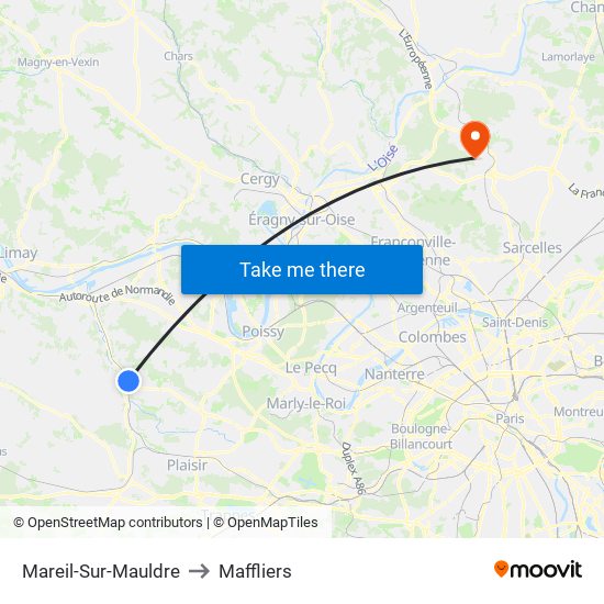 Mareil-Sur-Mauldre to Maffliers map