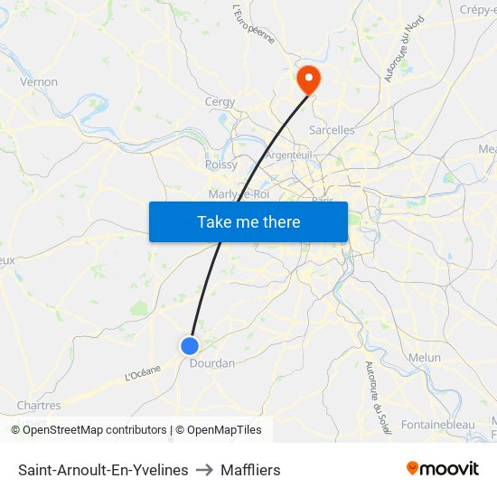 Saint-Arnoult-En-Yvelines to Maffliers map