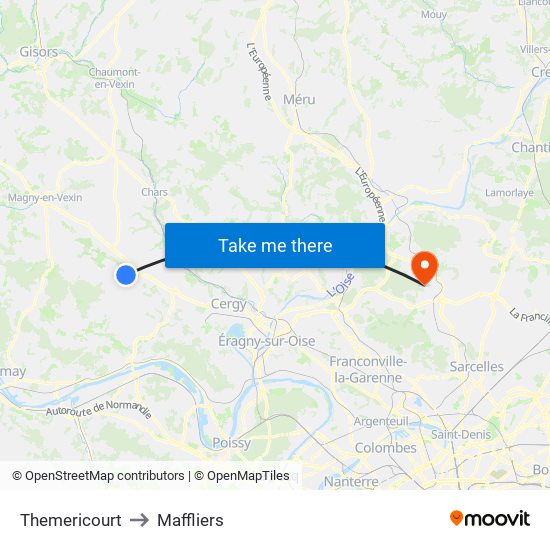 Themericourt to Maffliers map