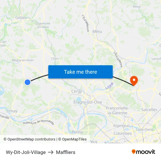 Wy-Dit-Joli-Village to Maffliers map