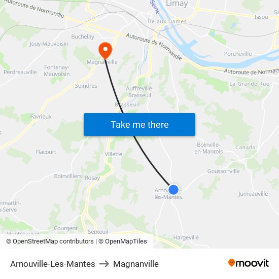 Arnouville-Les-Mantes to Magnanville map