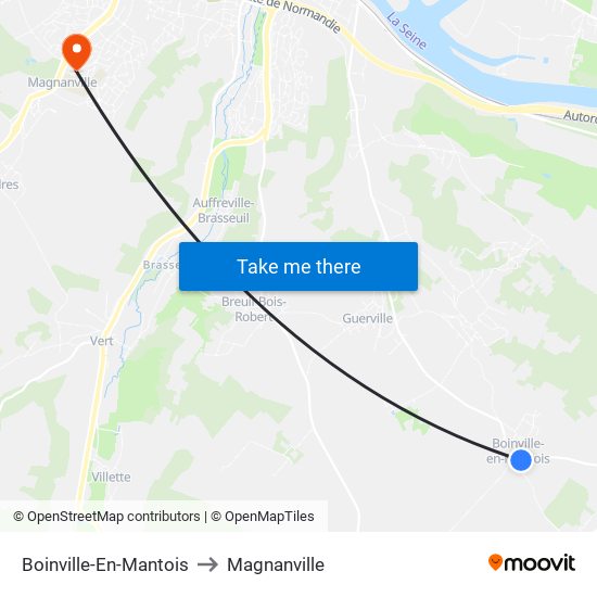 Boinville-En-Mantois to Magnanville map